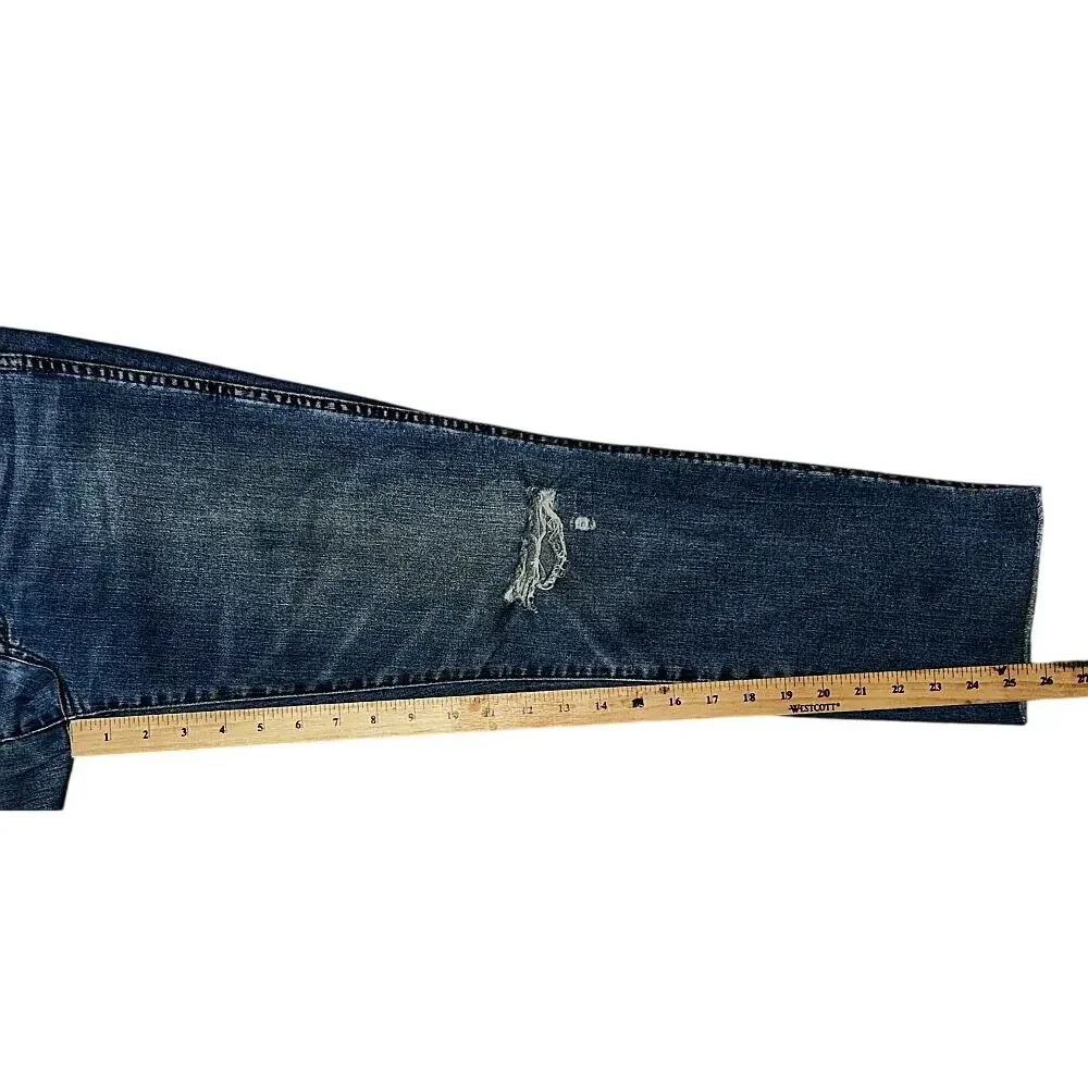 J. Crew Vintage Straight Mid-Rise Raw Hem Distressed Jeans 27